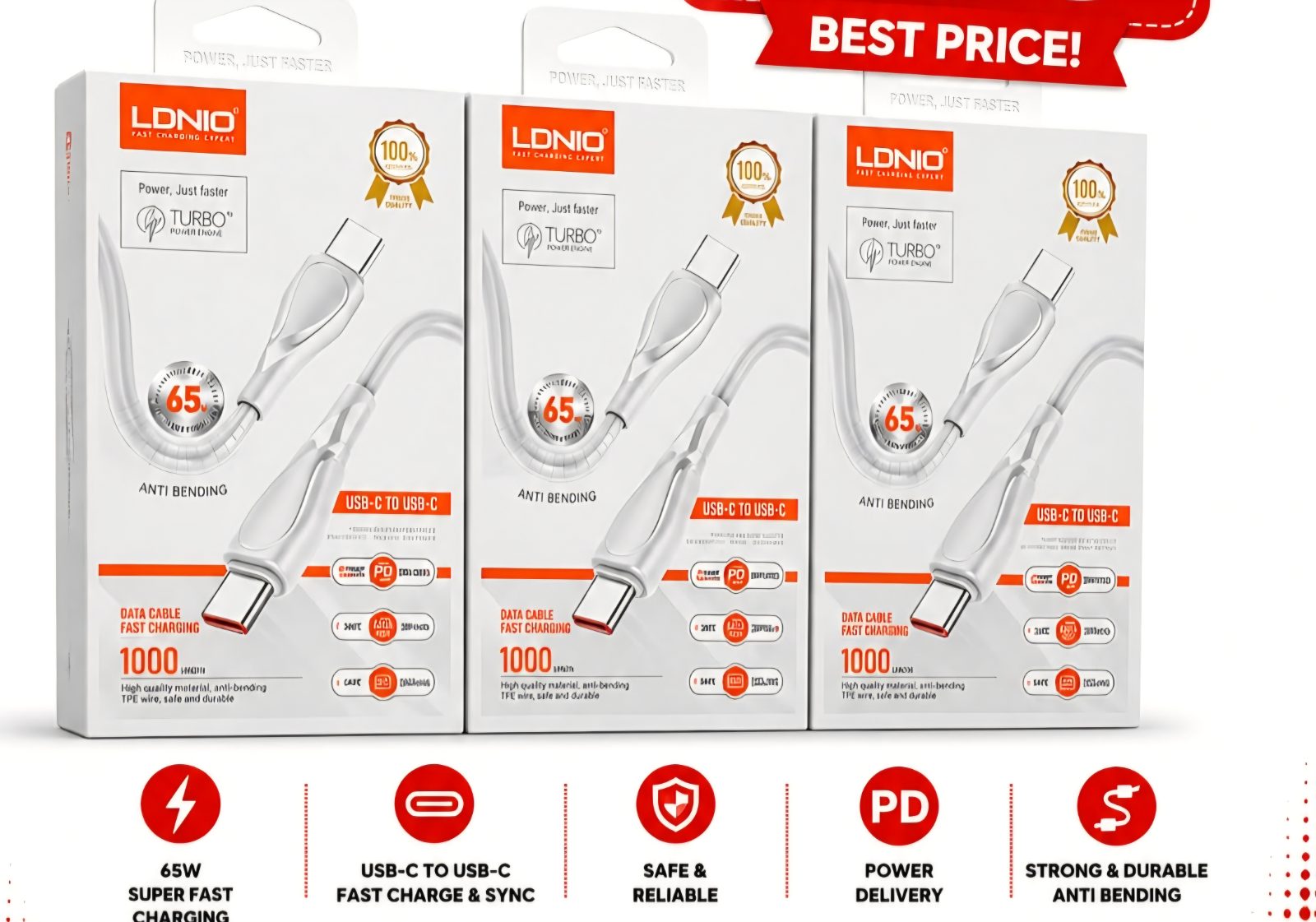 LDNIO Type C to Type C cable