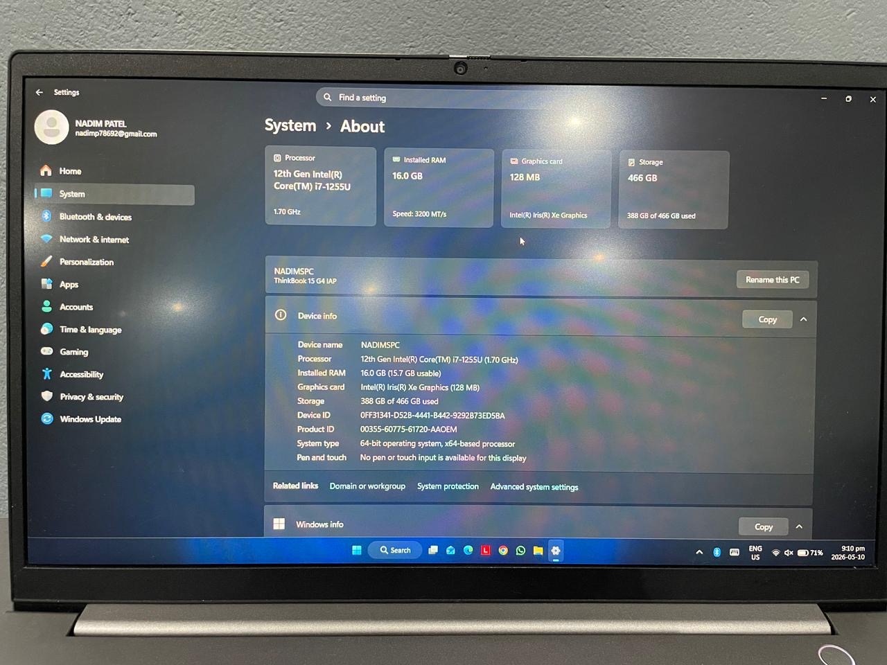 Laptop , Lenovo thinkbook G4IAP