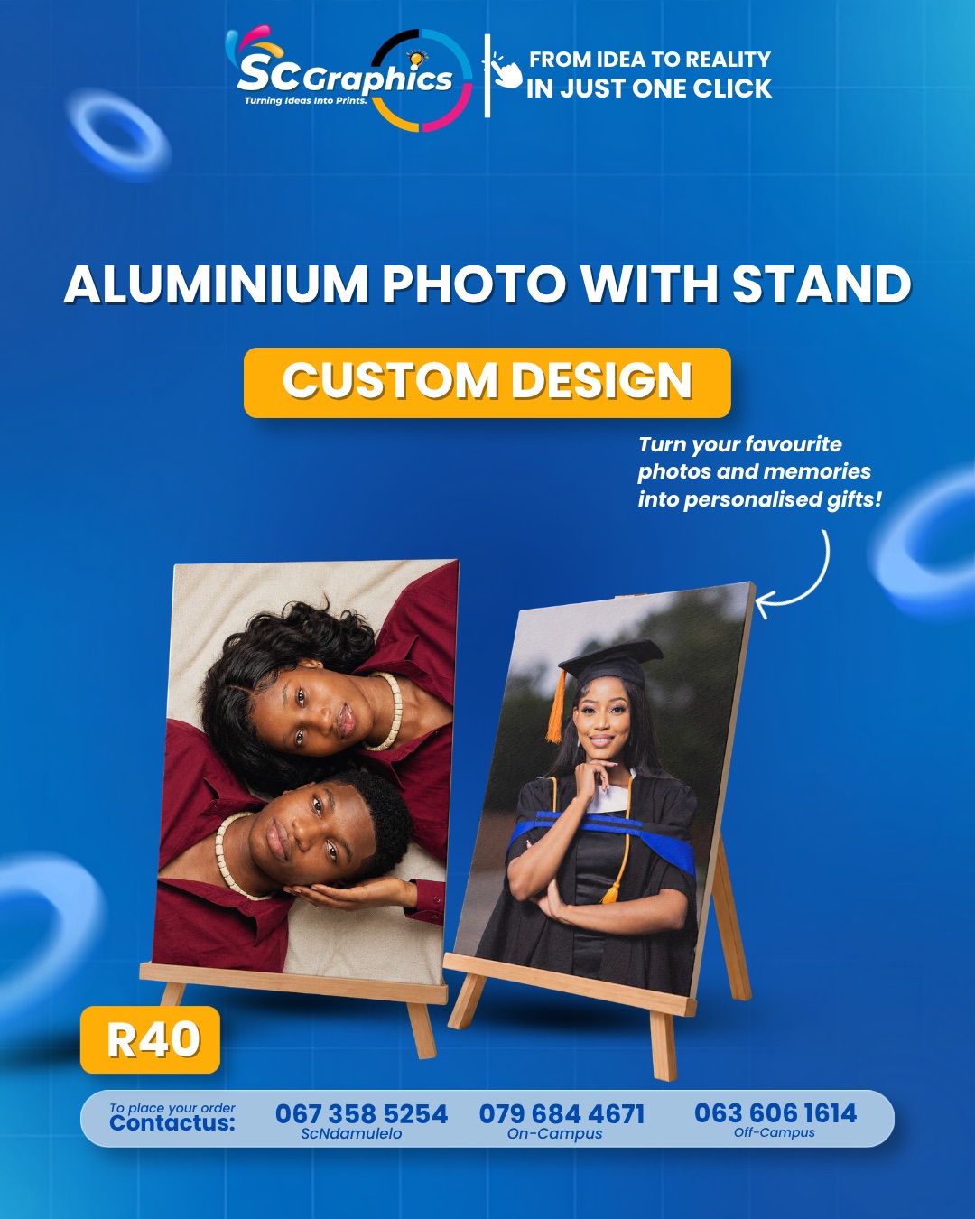 Aluminium Photo with Stand