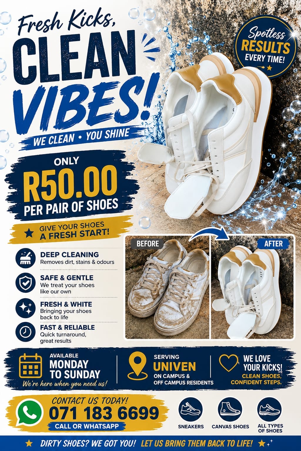 Madzanga one shoes wash